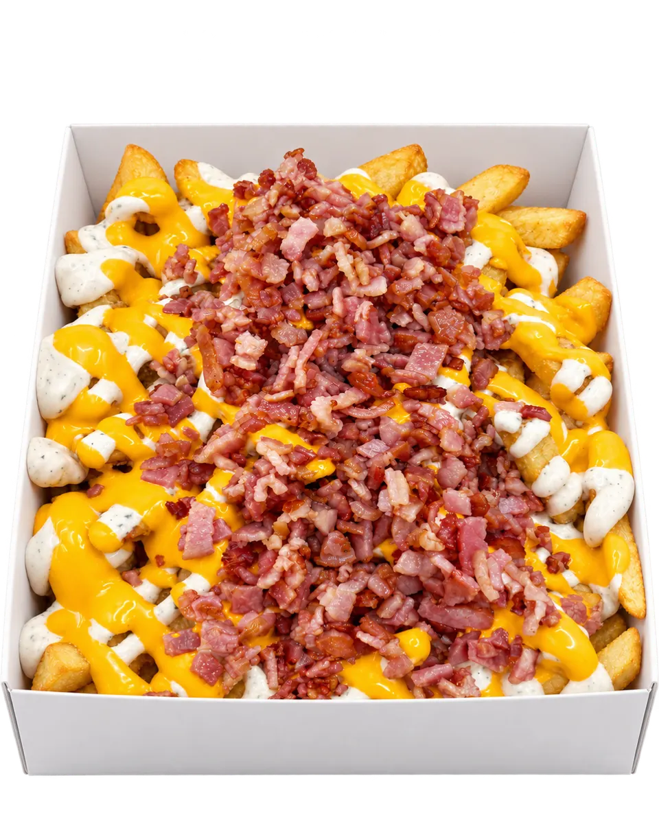 Patatas con bacon y queso